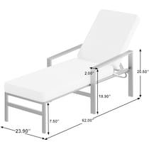 watson gray outdoor chaise   