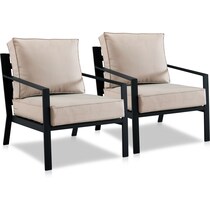 watson light brown outdoor chair set   