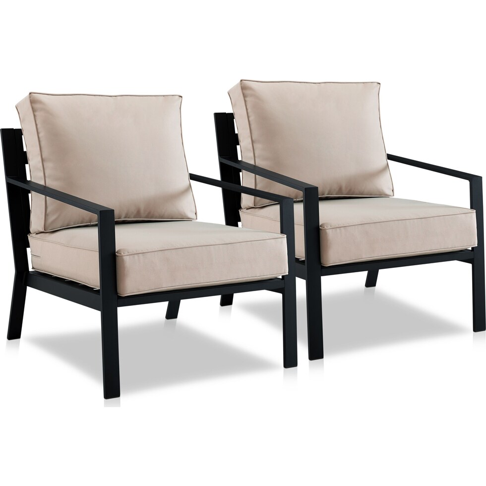 watson light brown outdoor chair set   