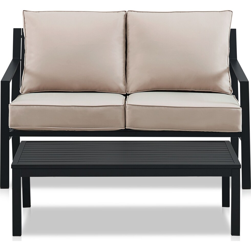 watson light brown outdoor loveseat set   