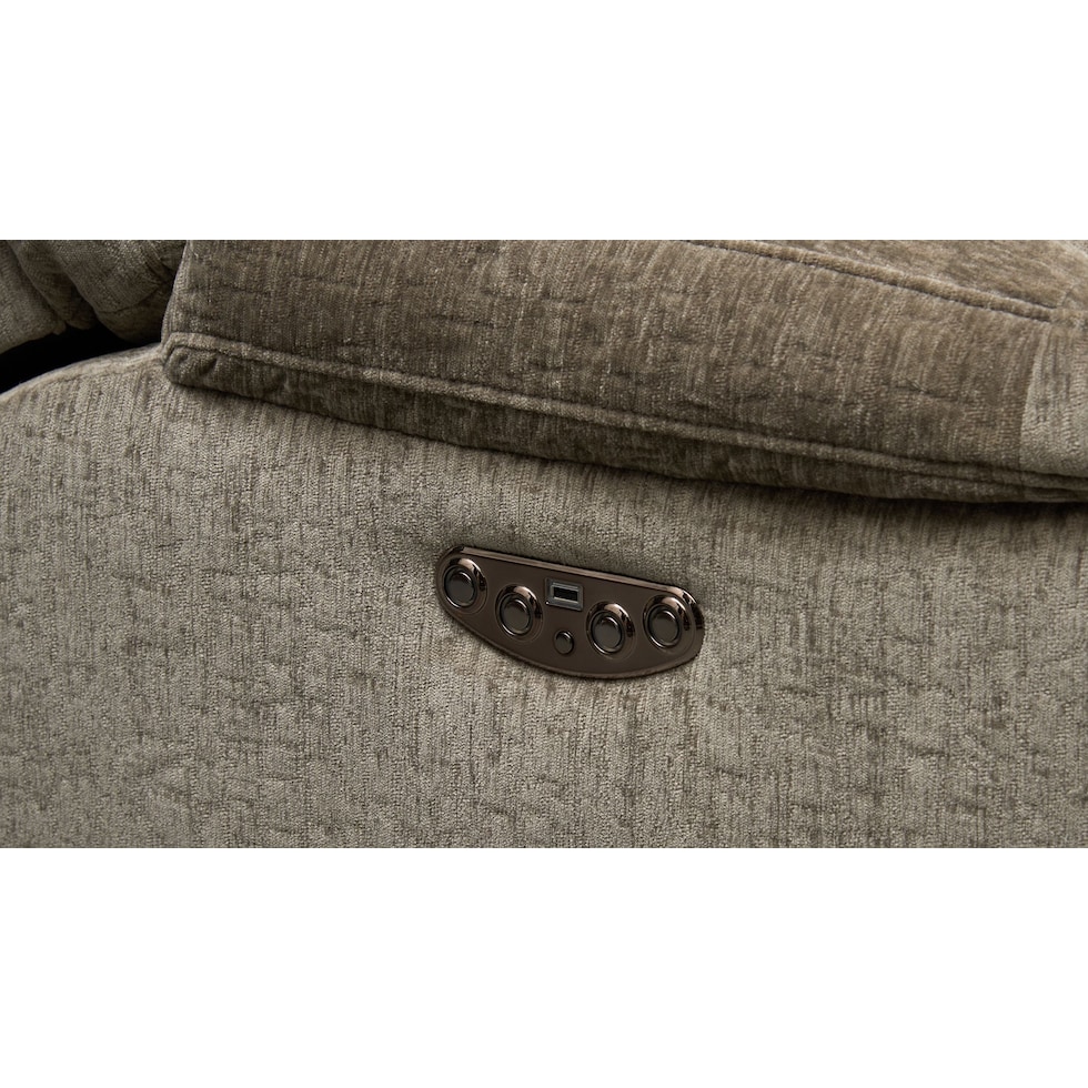 wave collection gray  pc power reclining sectional   