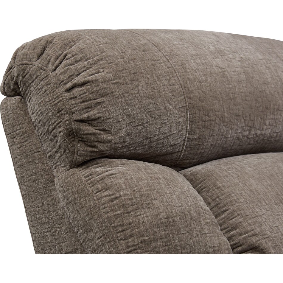 wave collection gray  pc reclining sectional   
