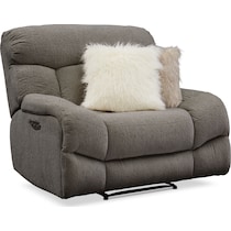 wave collection gray  pc power reclining sectional   