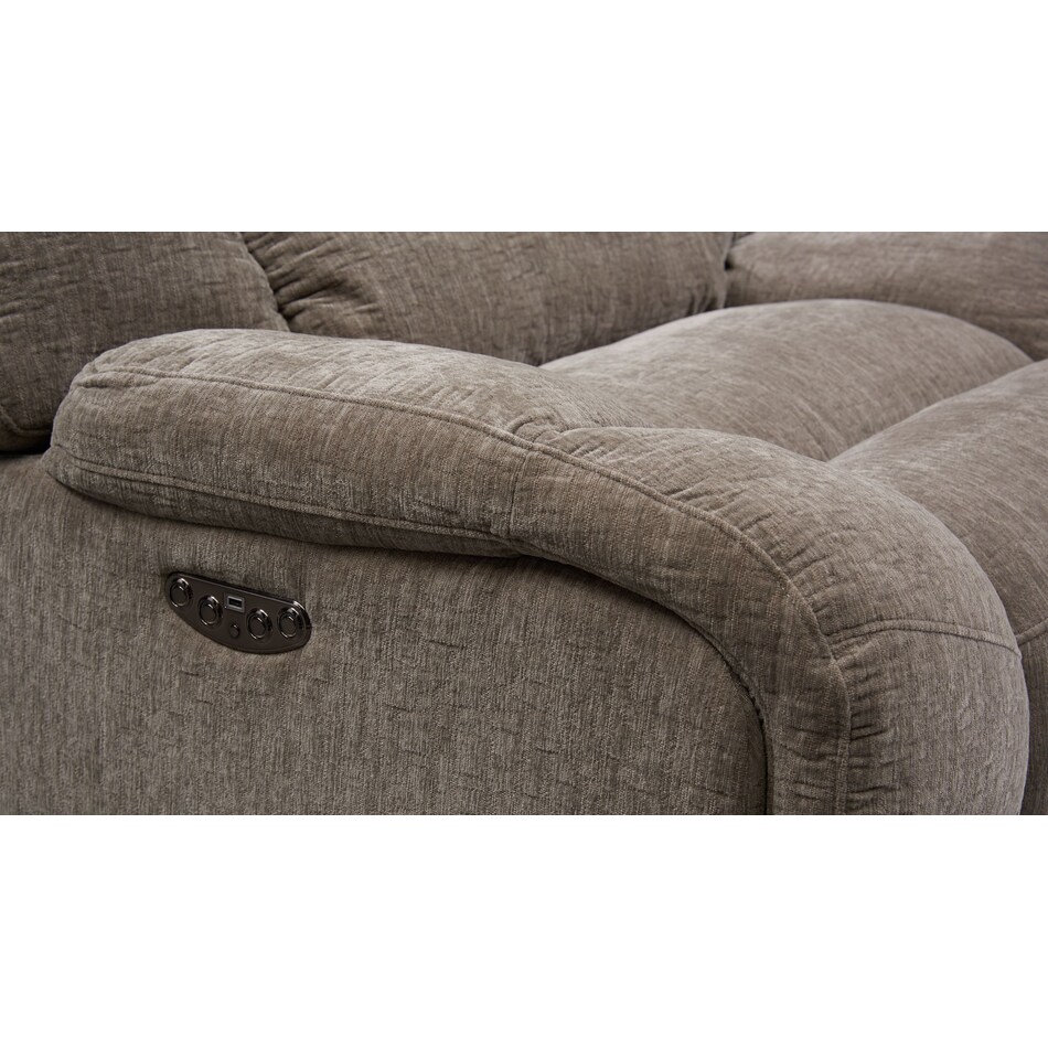 wave collection gray  pc power reclining sectional   