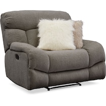 wave collection gray manual recliner   