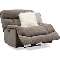 wave collection gray power recliner   