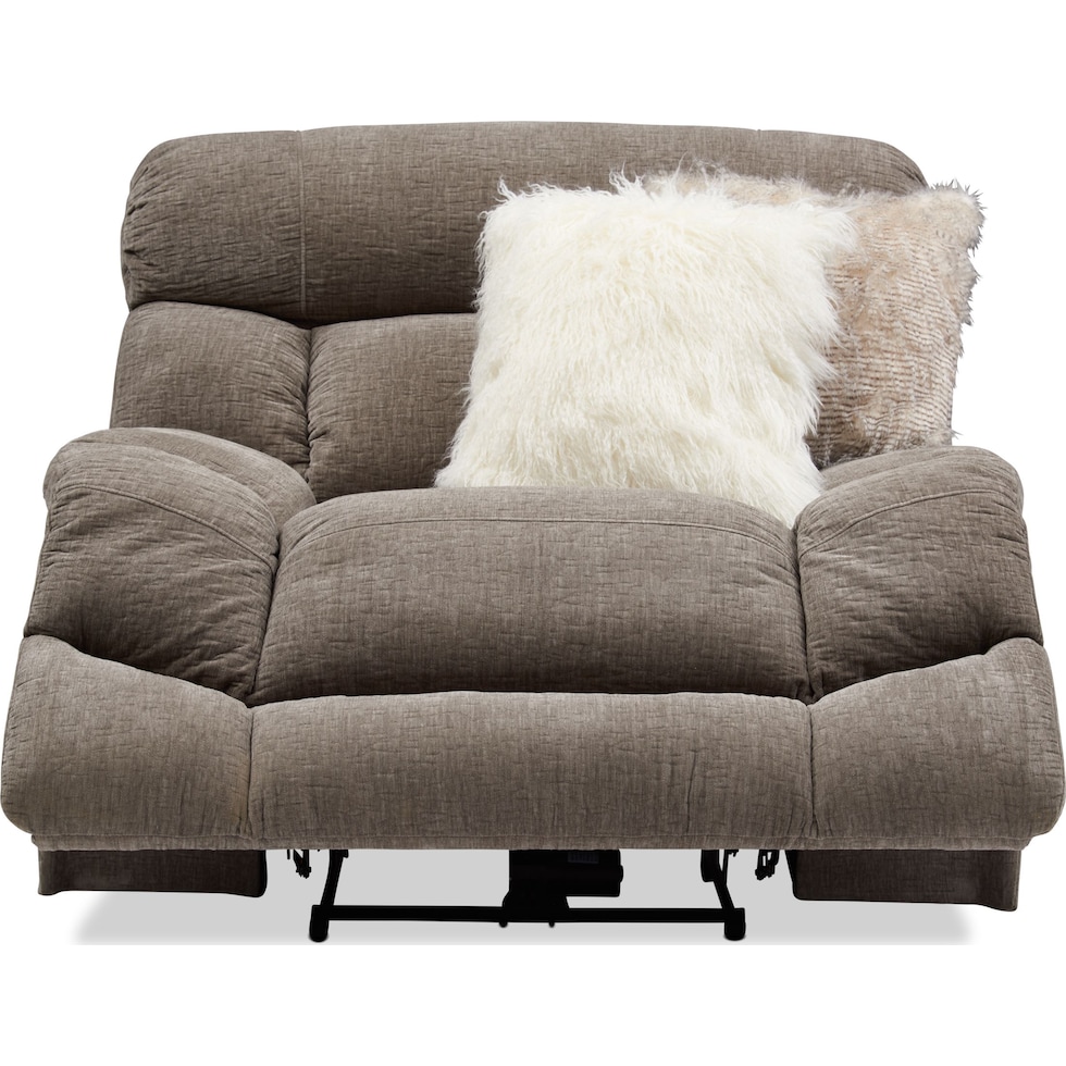 wave collection gray power recliner   