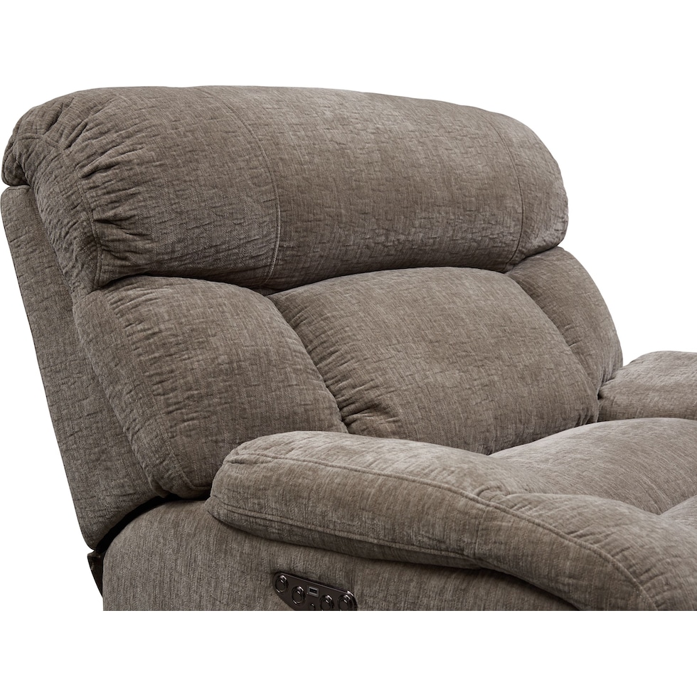 wave collection gray power recliner   