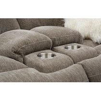 wave collection gray power reclining loveseat   