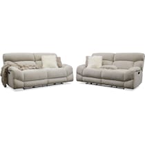 wave collection white  pc manual reclining living room   