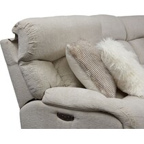 wave collection white  pc power reclining sectional   