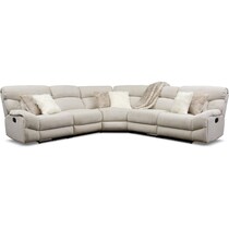 wave collection white  pc reclining sectional   