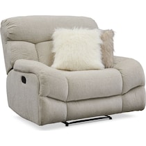 wave collection white manual recliner   