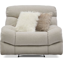 wave collection white manual recliner   