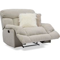 wave collection white manual recliner   