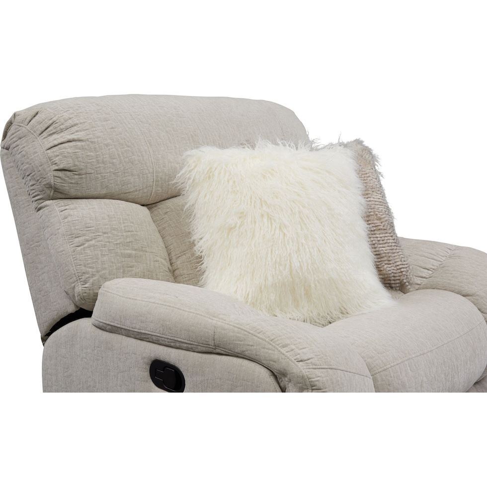 wave collection white manual recliner   