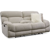wave collection white manual reclining loveseat   