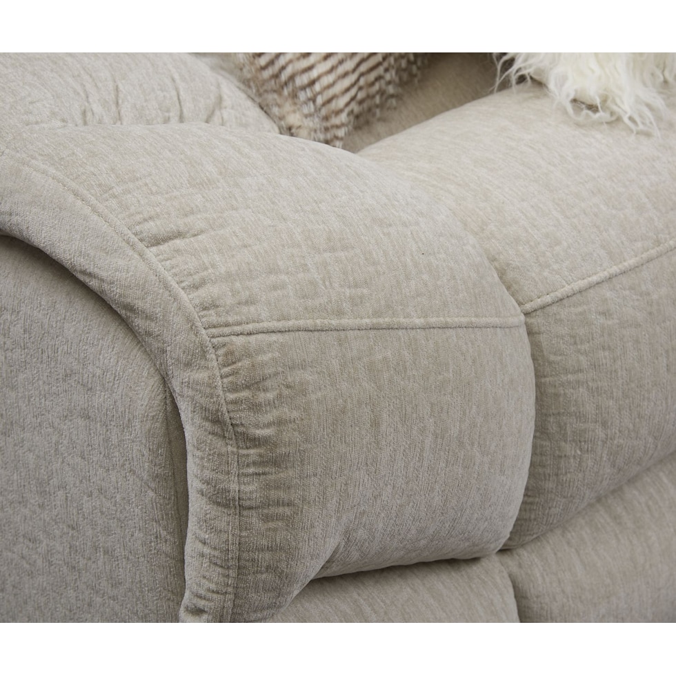 wave collection white manual reclining loveseat   
