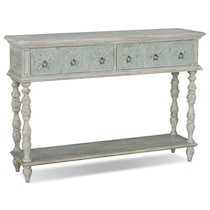 waverly blue console table   