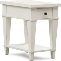 waverly white chairside table   