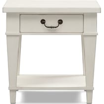waverly white end table   