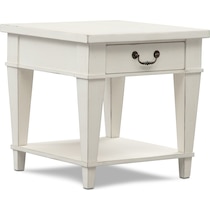 waverly white end table   