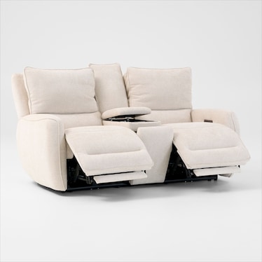 Wayne Dual-Power Reclining Loveseat with Console