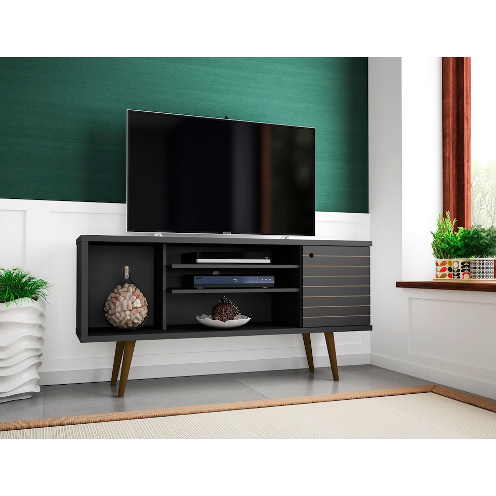 webb black tv stand   
