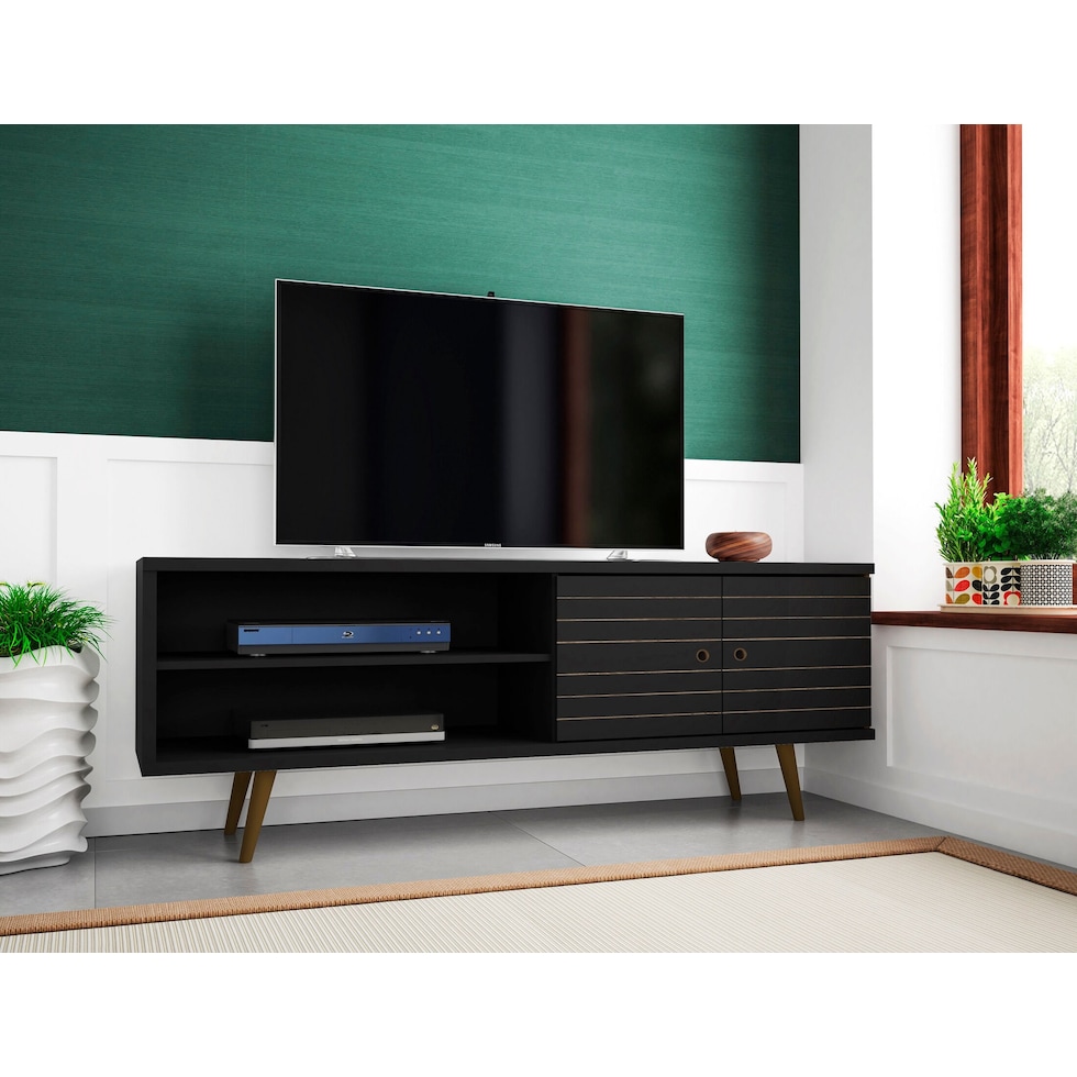 webb black tv stand   