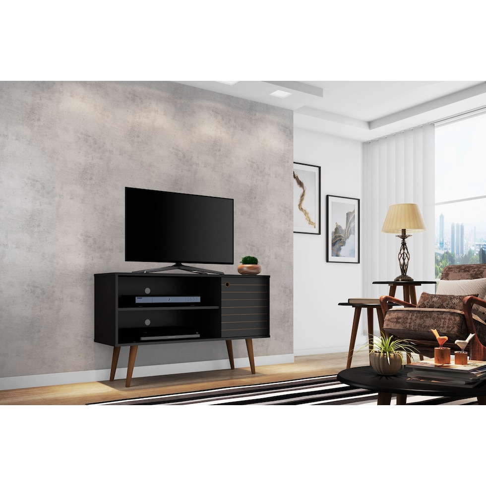 webb black tv stand   