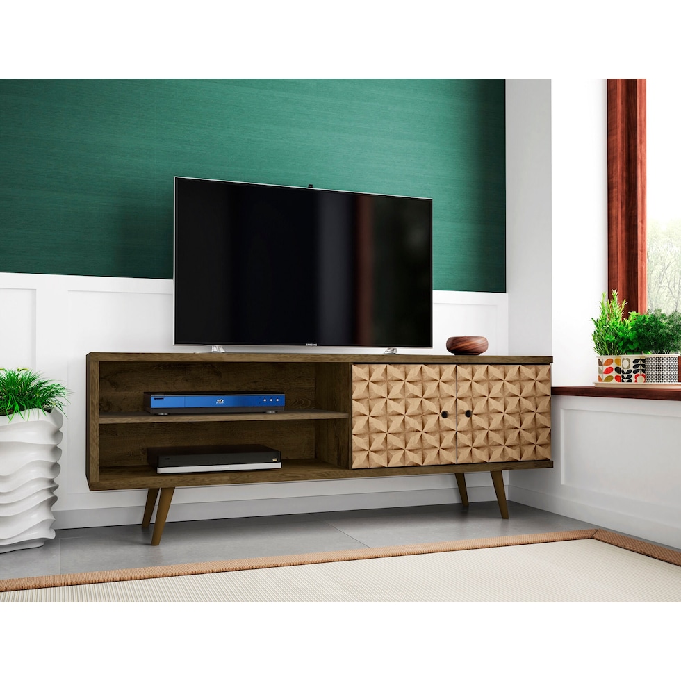 webb brown d print tv stand   