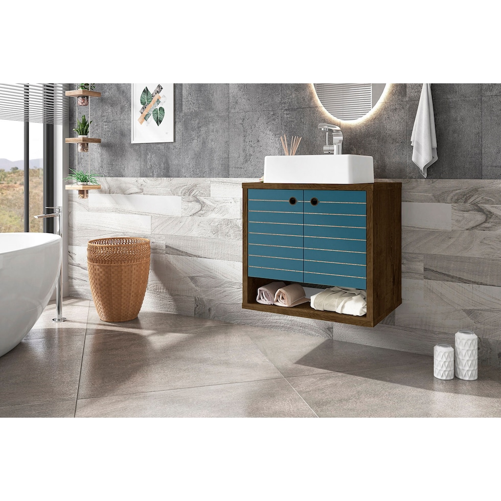 webb brown aqua bathroom vanity   