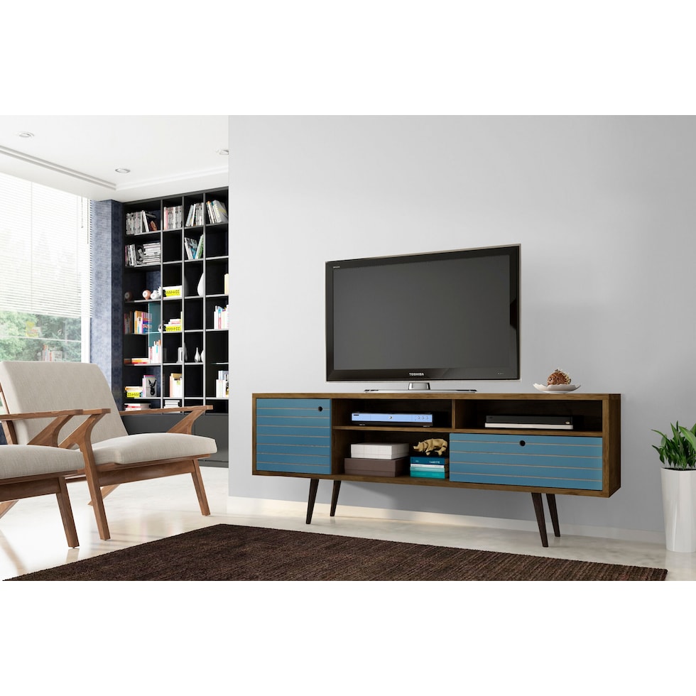 webb brown aqua tv stand   