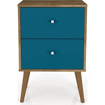 webb brown blue nightstand   
