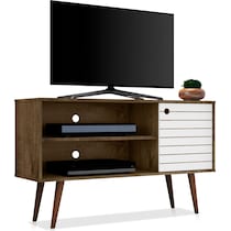 webb brown white tv stand   
