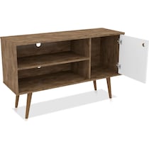 webb brown white tv stand   