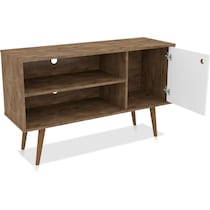 webb brown white tv stand   