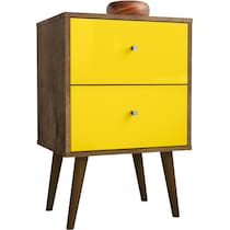 webb brown yellow nightstand   