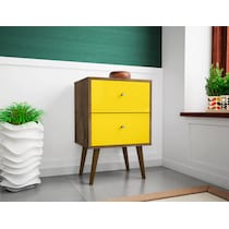 webb brown yellow nightstand   