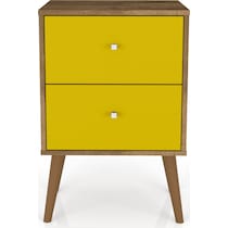 webb brown yellow nightstand   