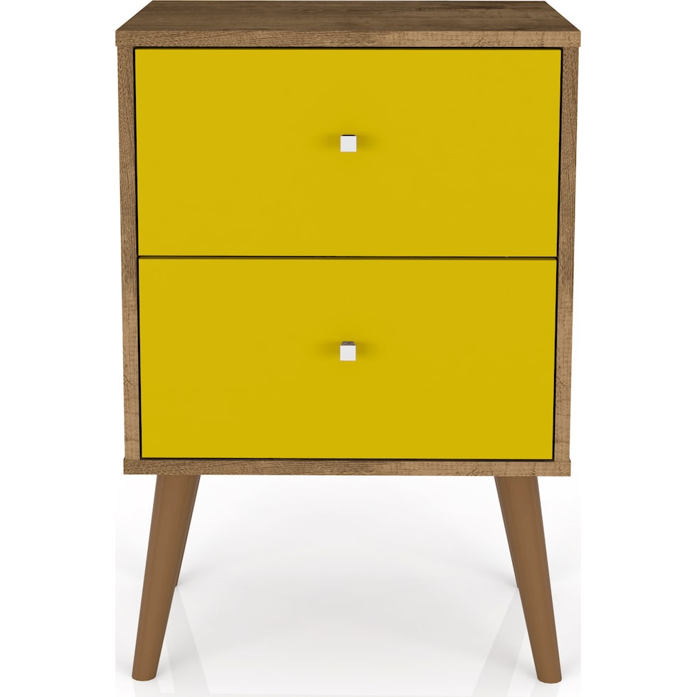 webb brown yellow nightstand   