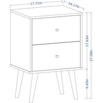 webb brown yellow nightstand   