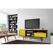 webb brown yellow tv stand   