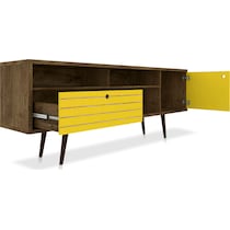 webb brown yellow tv stand   