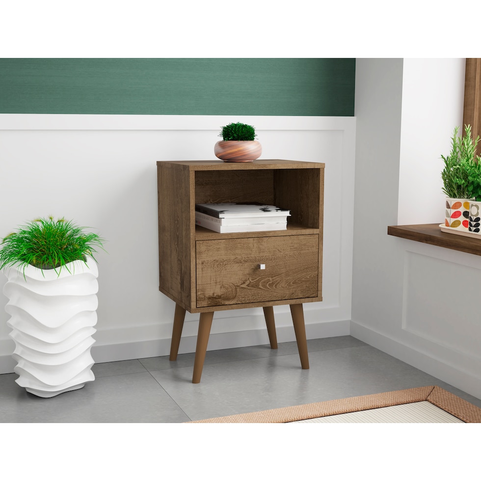 webb dark brown nightstand   