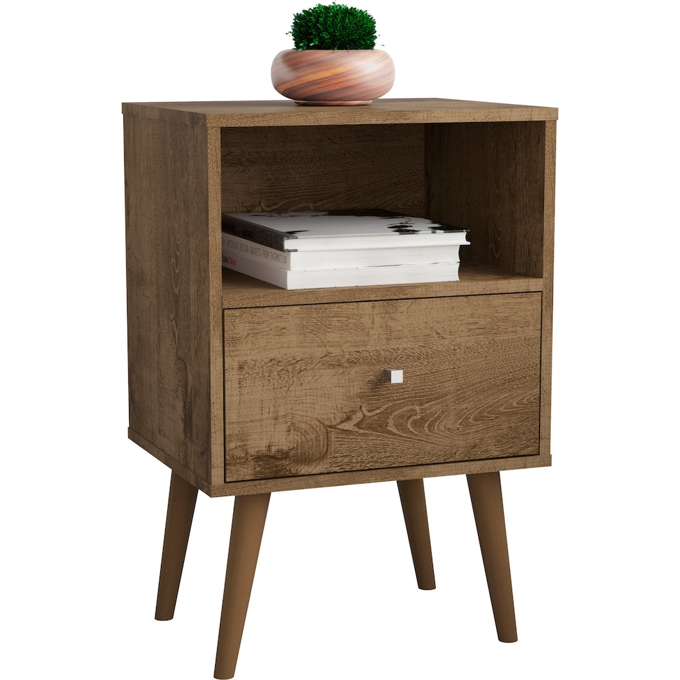 webb dark brown nightstand   
