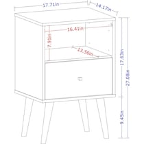 webb dark brown nightstand   