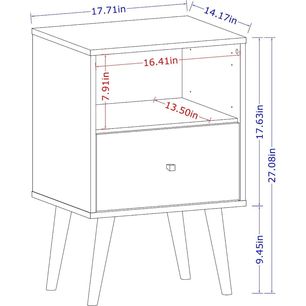 webb dark brown nightstand   