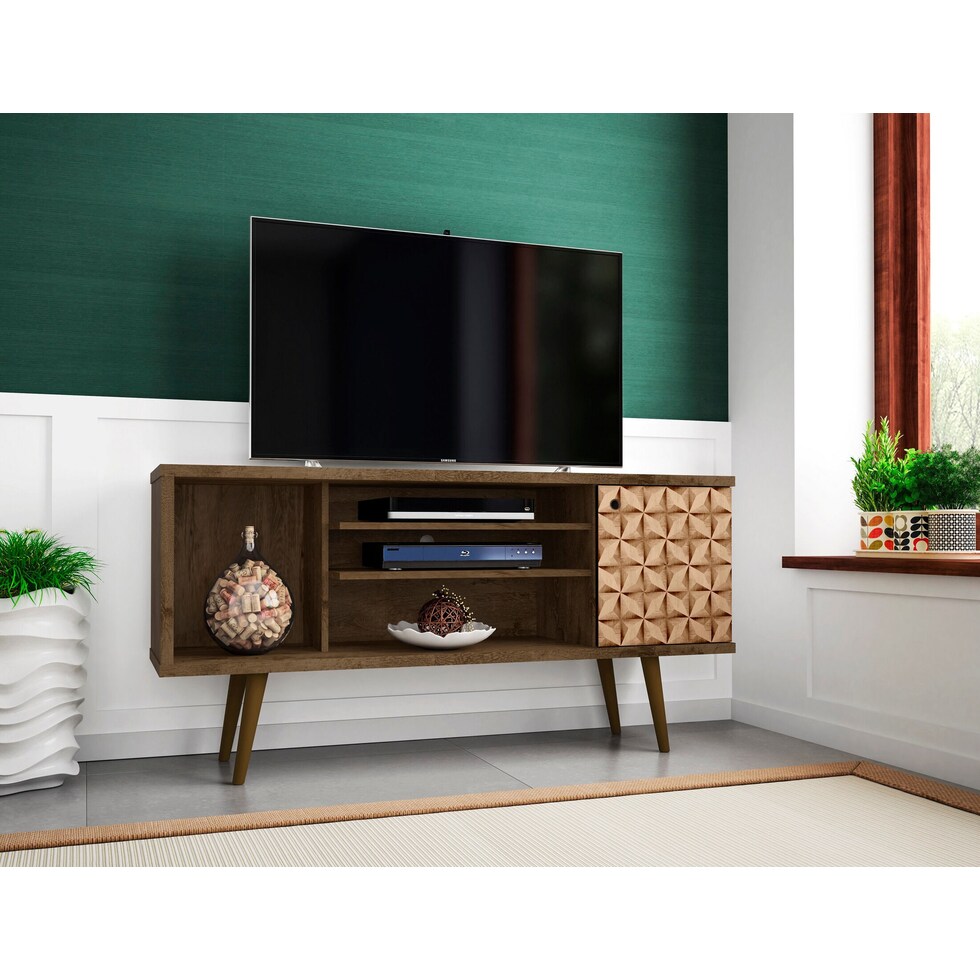 webb dark brown tv stand   