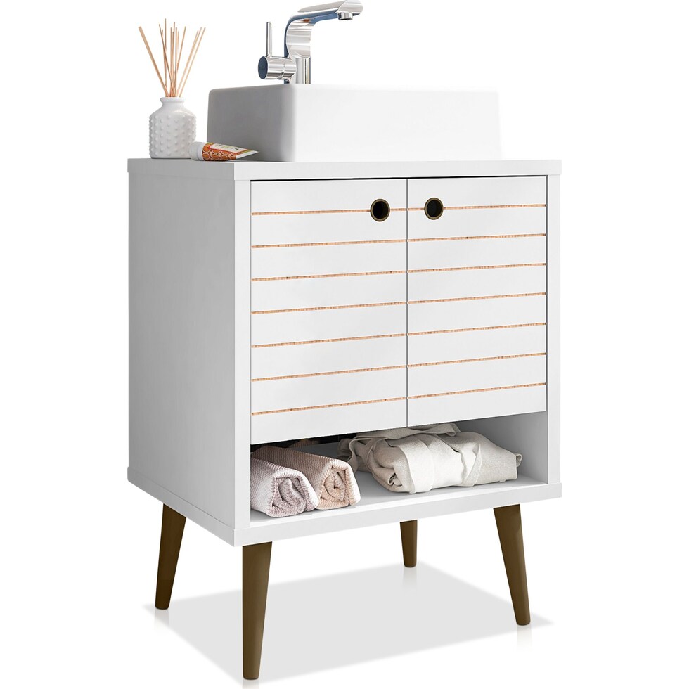 webb white bathroom vanity   